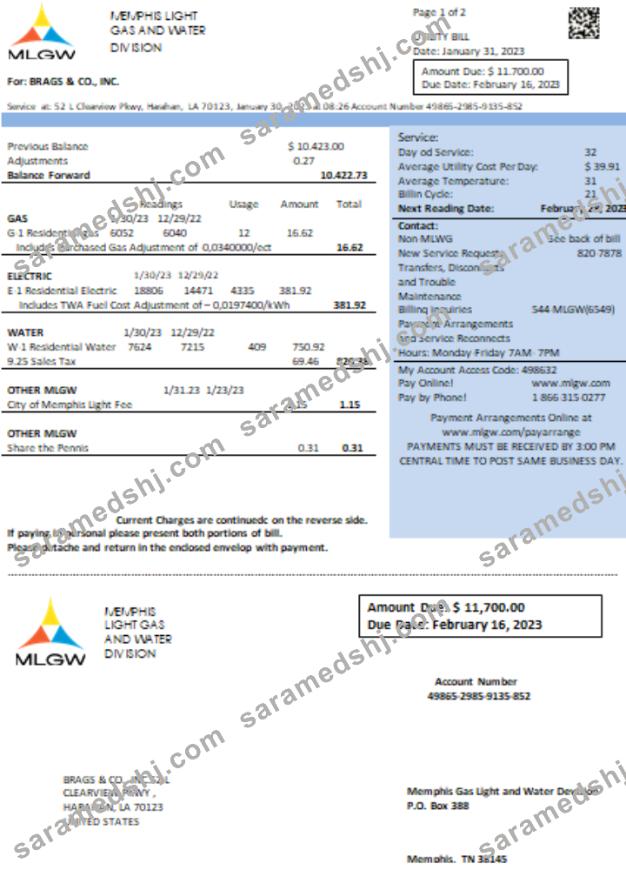 Tennesse MLGW utility business bill, SCR
